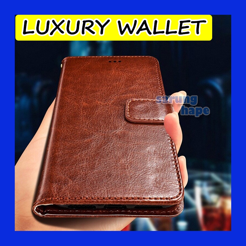 Case Oppo F1s - Dompet HP Kulit Luxury Leather Flip Wallet Case Cover Casing