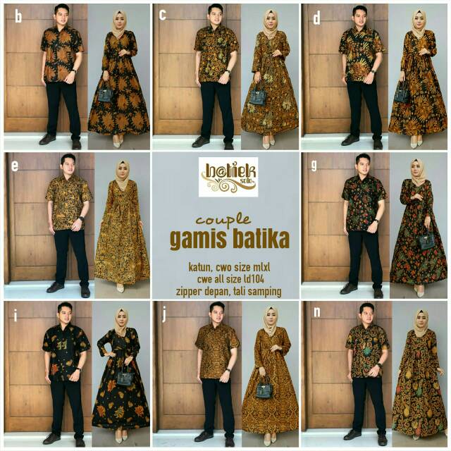 Gamis batika katun batik solo