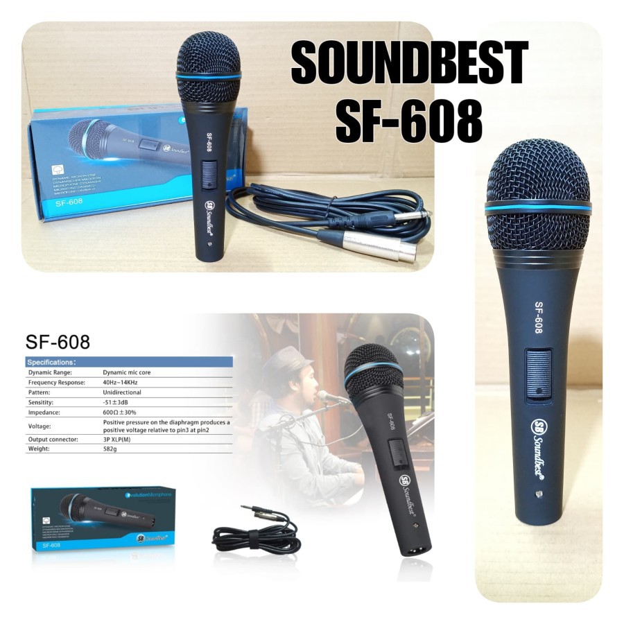 Microphone Kabel Soundbest SF 608 Dynamic Micropnone