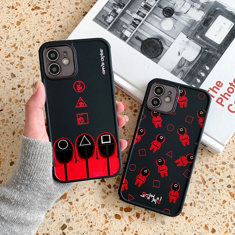 Korean game Phone Case iPhone 11 12 13 Pro Max 7 8 Plus X XR XS MAX Metal Lens Straight edge Soft TPU Casing