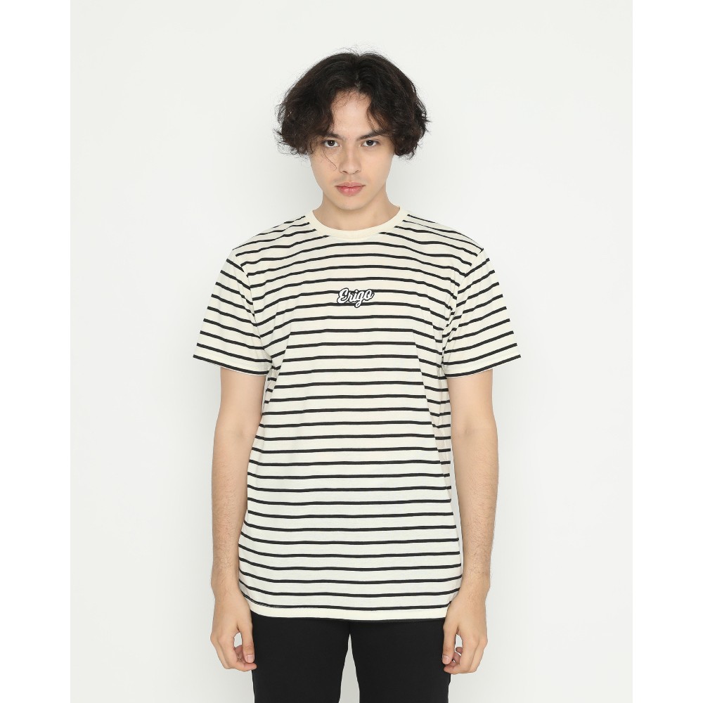Erigo T-Shirt Stripe Zoey Cream Black