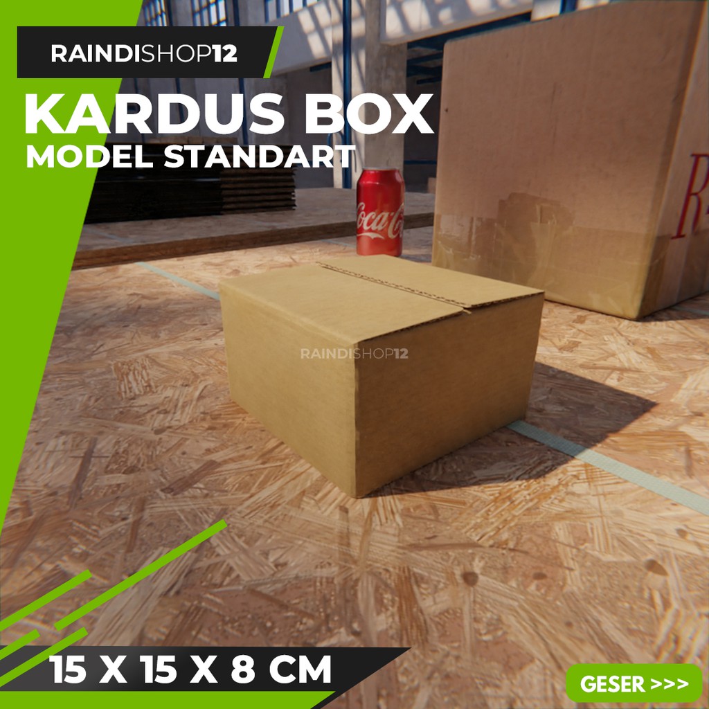 

BOX 15 X 15 X 8 CM KARDUS KOTAK KEMASAN PACKAGING KADO POLOS
