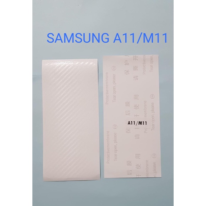 SKIN CARBON SAMSUNG A11 M11 ~ ANTI GORES BACK SAMSUNG A11 M11 ~ HP