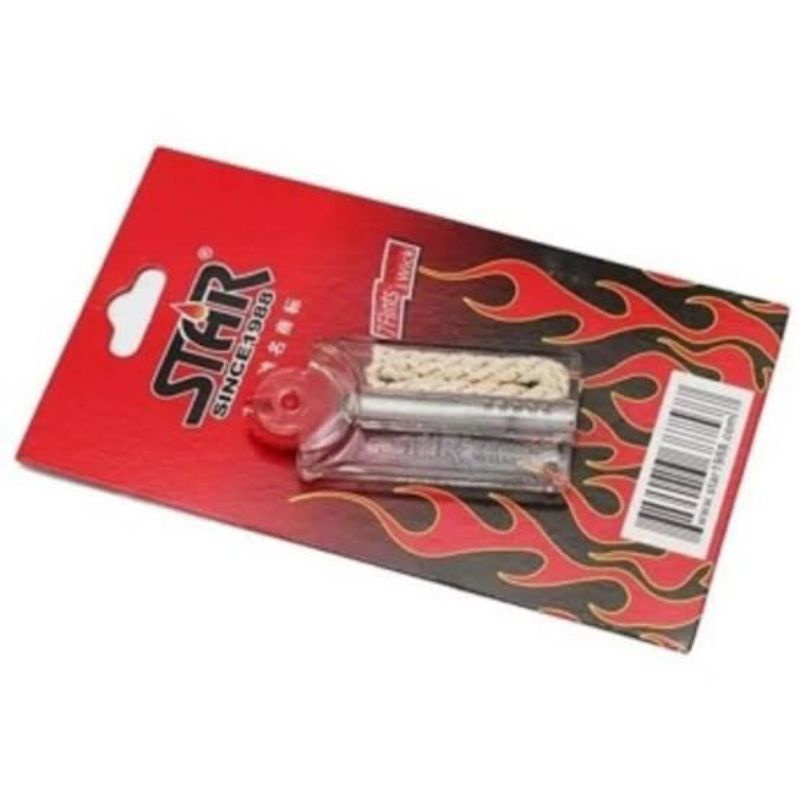 Batu dan Sumbu Korek Api Zippo Isi 7 Batu dan 1 Sumbu 14 Cm - Sumbu Batu Api Korek Star