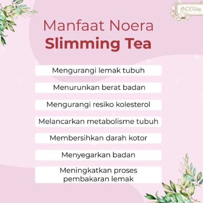 NOERA SLIMMING TEA | TEH PELANGSING HERBAL ALAMI BY NOERABEAUTYCARE [ SUDAH BPOM ]