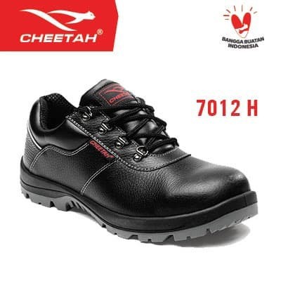 Sepatu Safety Cheetah 7012H FREE Semir Sepatu Kiwi Poles Warna Hitam