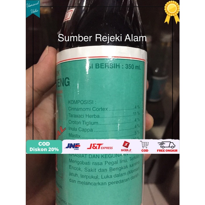 

◾COD◾ Obat gosok lo ban teng Special ada isi ramuan obat didalam botol