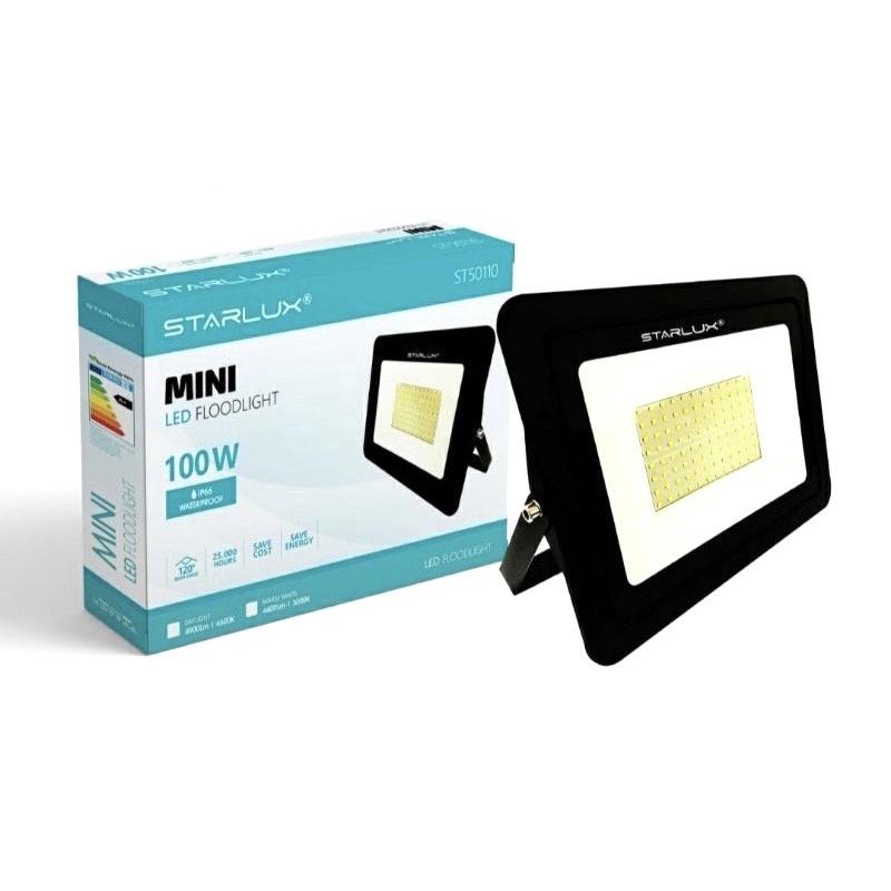 LAMPU SOROT TEMBAK LED 100w 100watt 100 watt STARLUX CAHAYA PUTIH SUPER TERANG LED FLOOD LIGHT