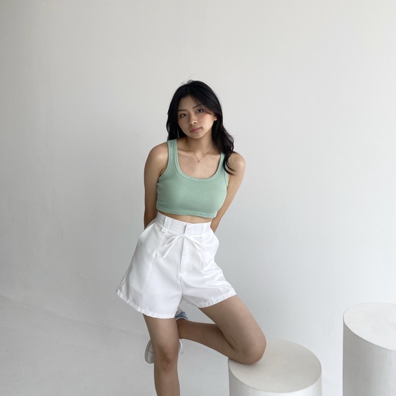 ALMA SHORTS - POSHA Celana Pendek Highwaist Basic Short Pants Korean Summer Highwaisted