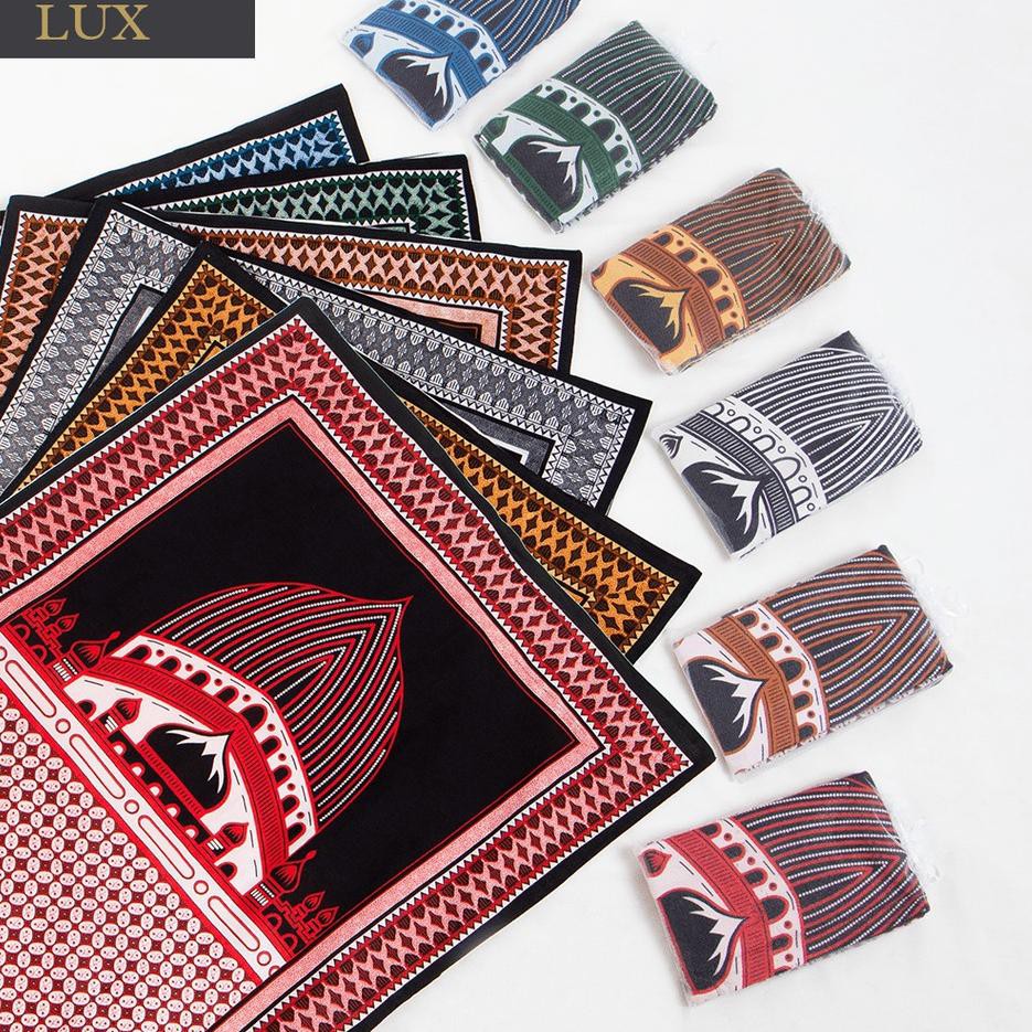 ♖ [Free Tas Tile] Sajadah Travel Batik Dewasa Motif Kawung 2 Lapis Souvenir Umroh Nikah Tahlilan ♂