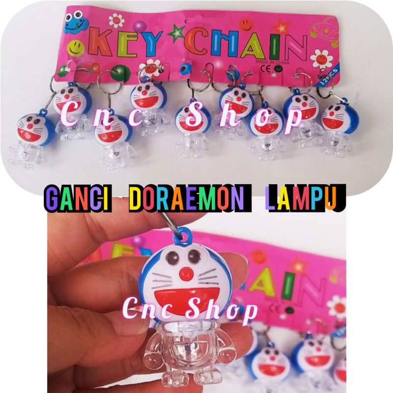 Gantungan Kunci Doraemon/ Mobil Mobilan Lampu Lucu Mainan Souvenir Murah