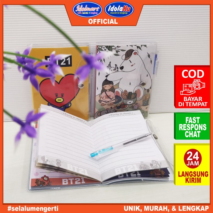 

Hemat Idolmart Notebook Lux A6 + Pulpen / Buku Catatan Karakter Lucu Gilaa!!!