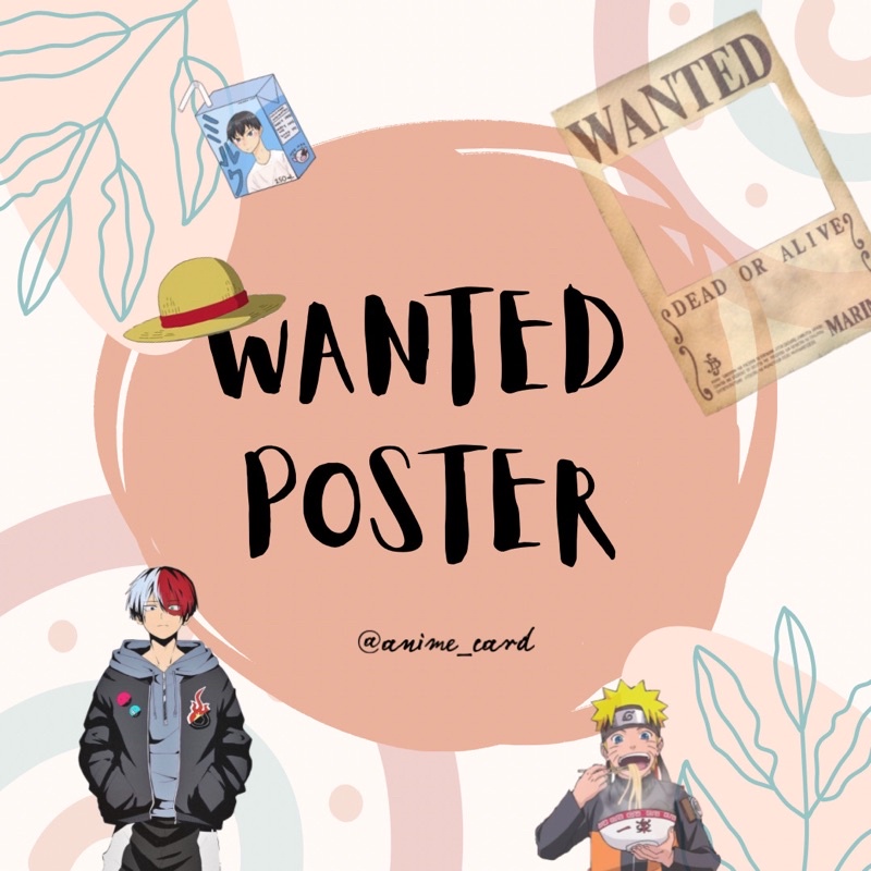 Poster Anime Wanted OnePiece