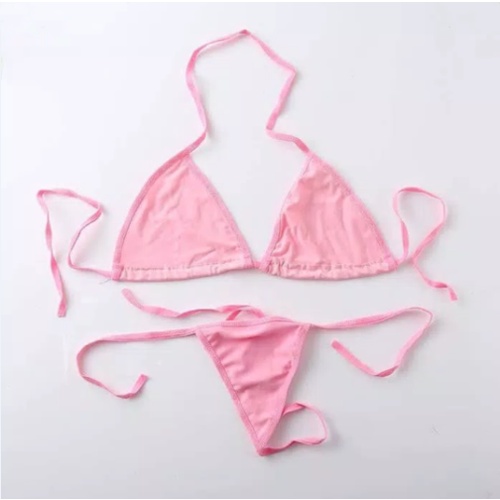 Lingerie Wanita Sexy Bikini Babydoll Bra Thong Set Tali Sexy Bikini Mini Tipis 3B026