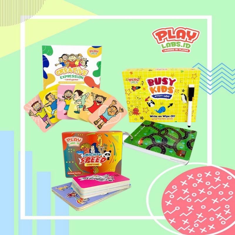 Playlab Expression / Busy Kids Mainan Edukasi / Wipe Clean / Flash Cards / Mighty Speed Playlabs