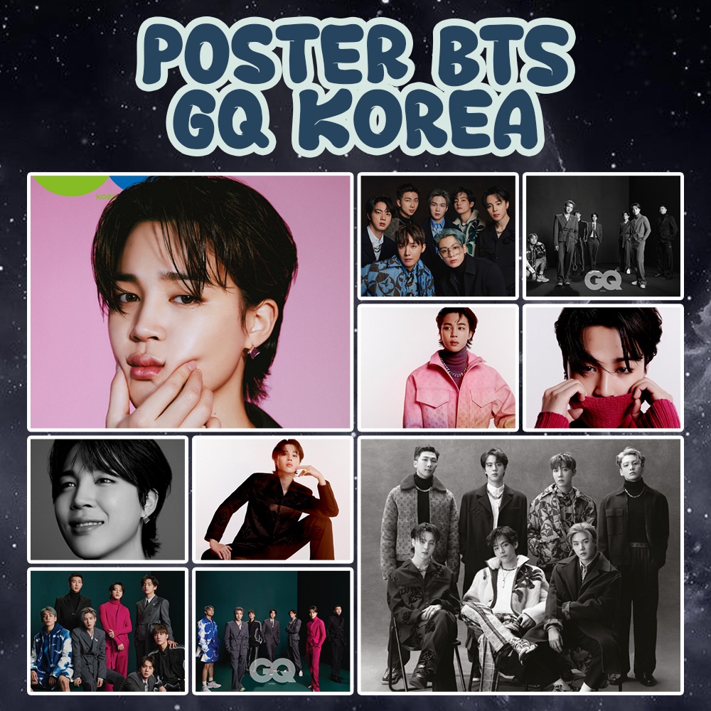 Poster BTS GQ KOREA MAGAZINE 2022 | Poster Kpop A4 A5 A6 Murah Murah (Part A)