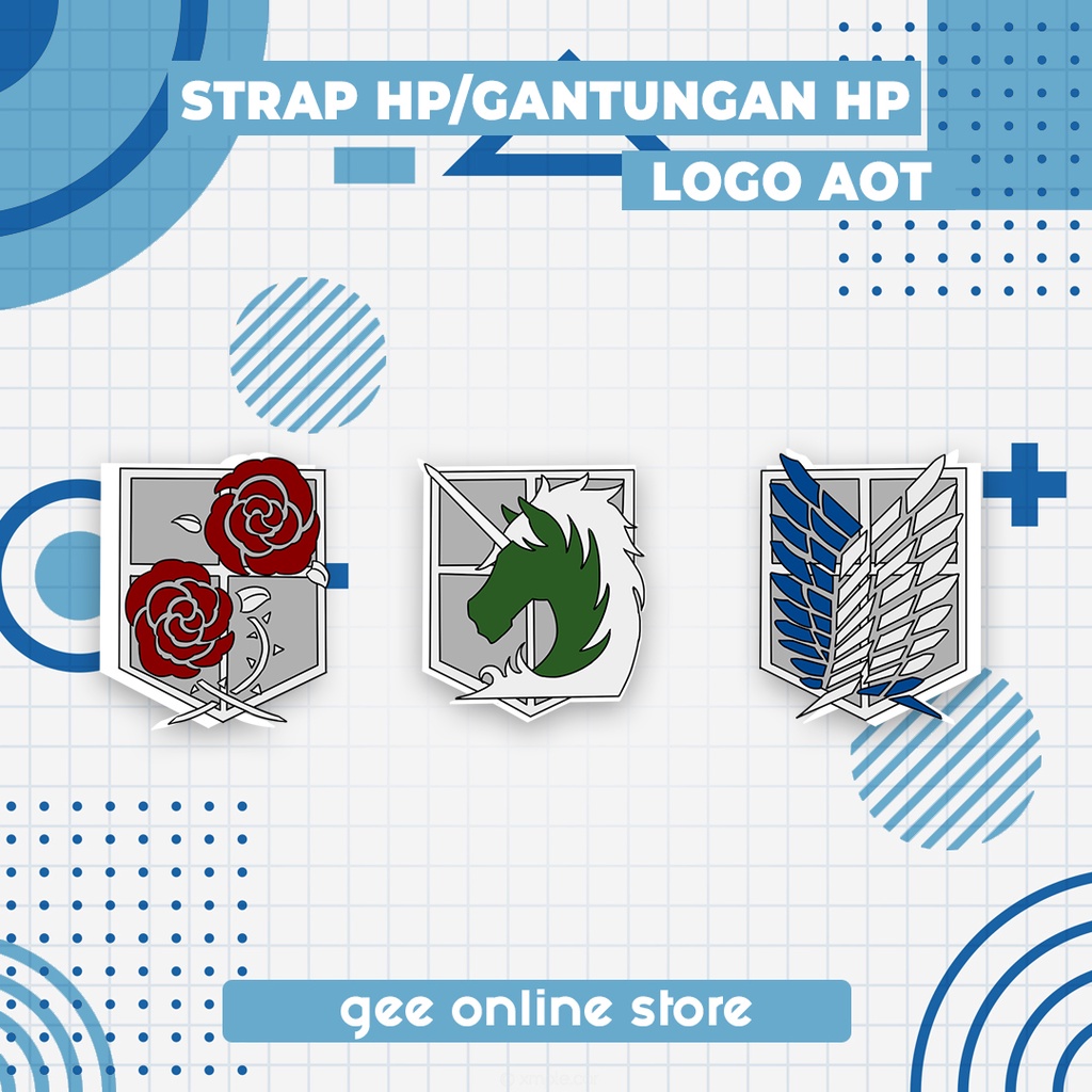 Gantungan HP Logo Attack On Titan
