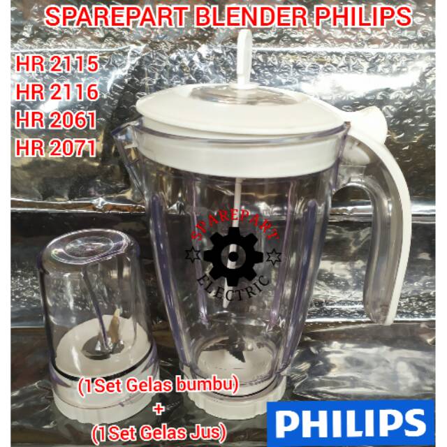 PROMO GELAS BUMBU + GELAS JUS 1SET UNTUK BLENDER PHILIPS HR 2115 2116 2061 2071