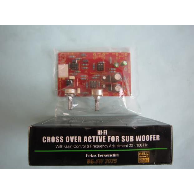 Kit Crossover Aktif  FOR SUBWOOFER SERI 2075 ( 4 x JRC 4558 ) BELL sincer02 Diminati Banget