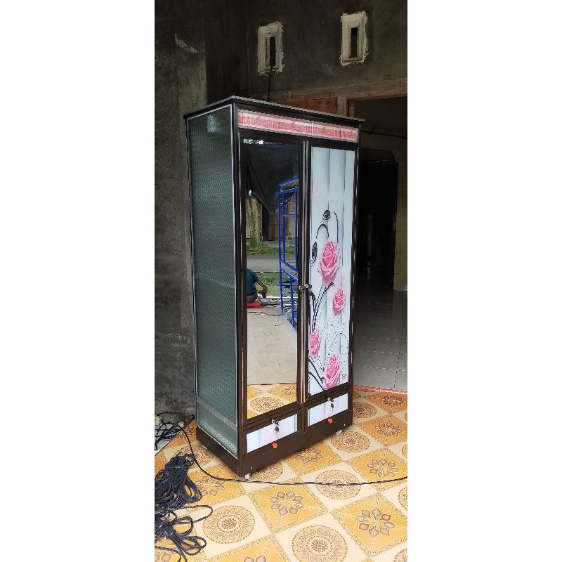 lemari baju 2 pintu / furniture/mebel/ almari pakaian / almari baju plastik
