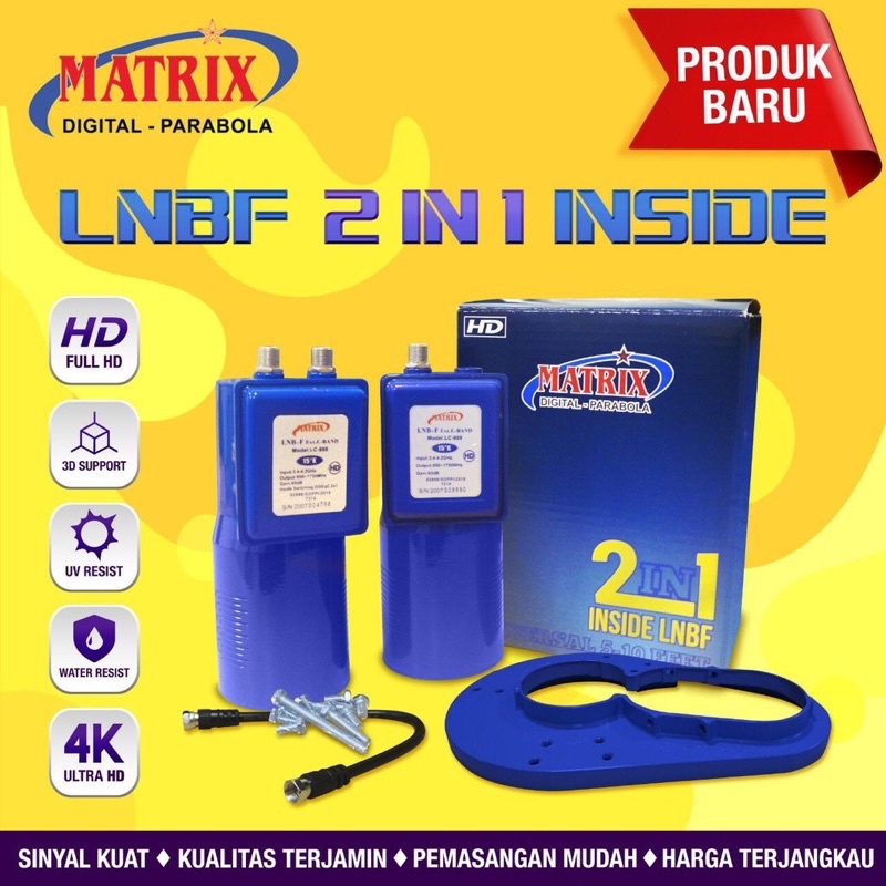 Jual LNB PARABOLA DOUBLE LNB MATRIX 2 In 1 LNBF INSIDE C BAND LNB