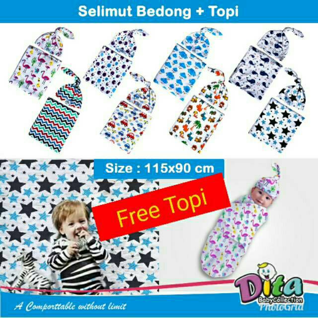 Free topi Bedong instan bedong segi empat bayi bedong bayi bedong rainbow