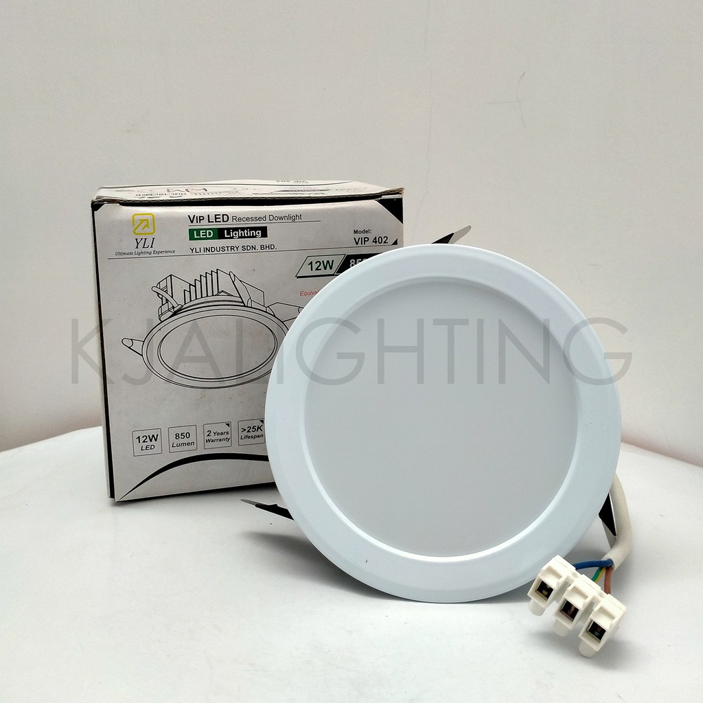 DOWNLIGHT LED VIP 12W 12 WATT CAHAYA KUNING MUDA