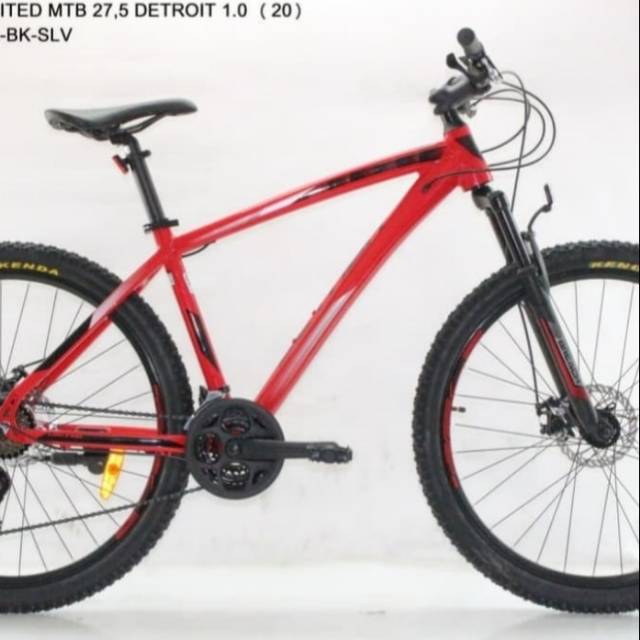 Sepeda MTB detroit 1.0 United 27,5 ALLOY Garansi frame 5 Th