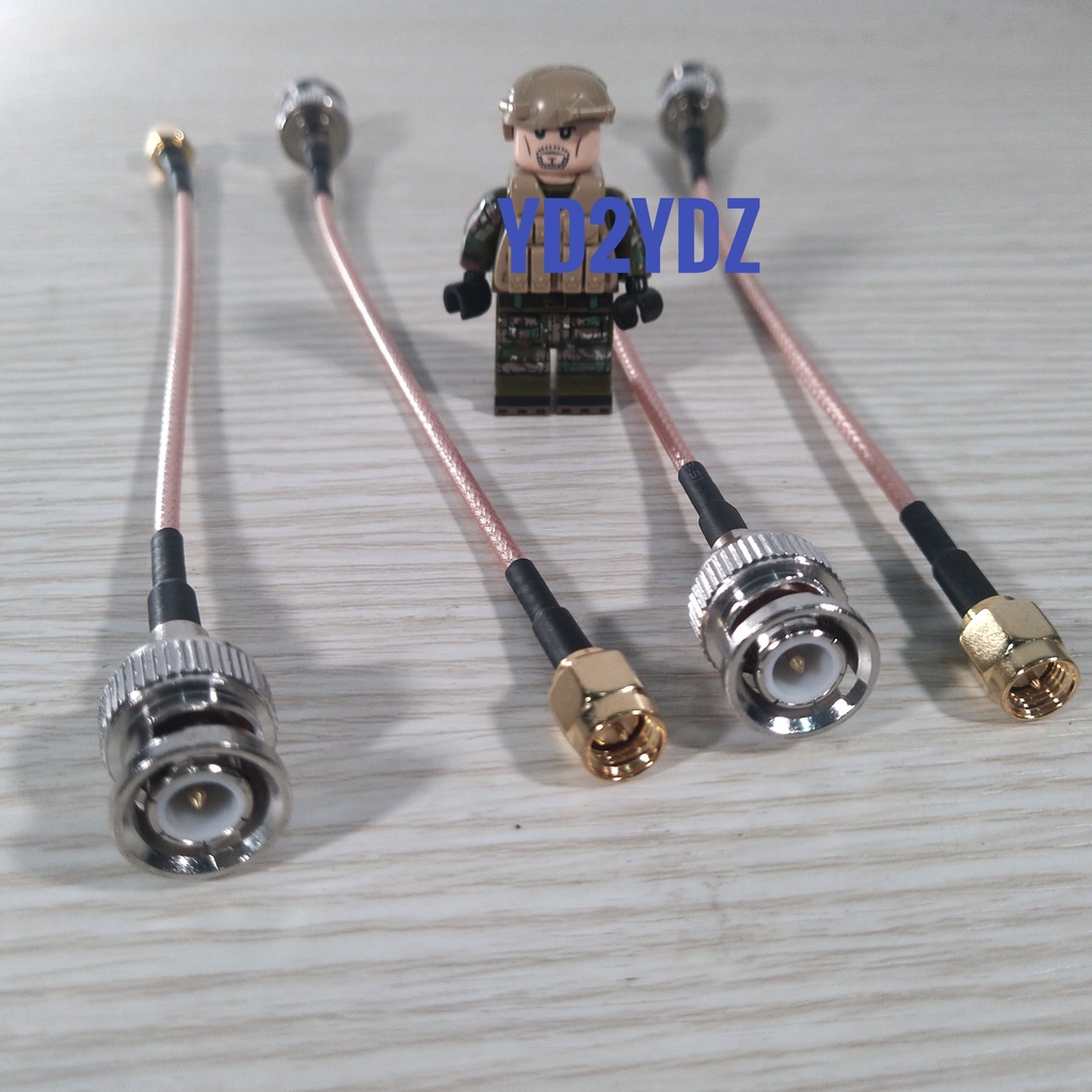 pigtail sma male to bnc male konektor kabel rg316 15cm jumper sambungan ht rf antenna nanovna vna analyzer coaxial coax rg-316 antena extension connector teflon