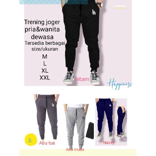 Trening joger pria&wanita dewasa, (celana olahraga)