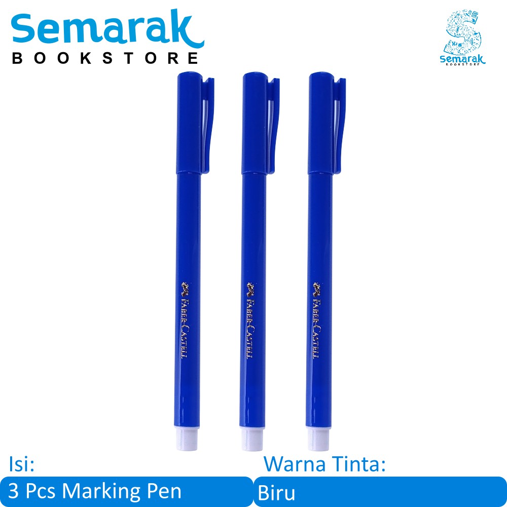 

Spidol Kecil Faber Castell Marking Pen - Biru [3 Pcs]