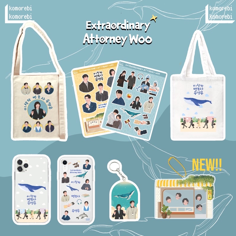 Extraordinary Attorney Woo Merch / Case HP / Tote Bag / Keychain / Sticker Sheet