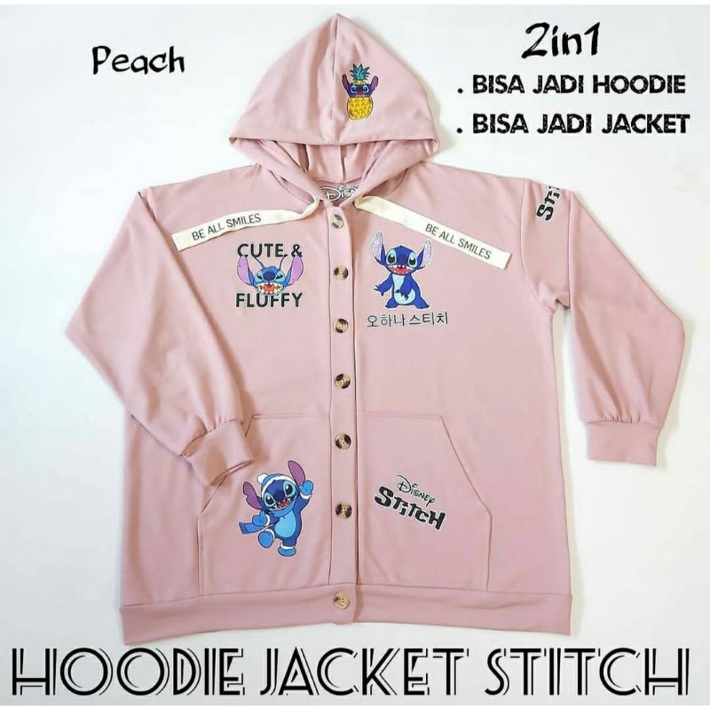 Hoodie Jacket Stitch, Bisa Jadi Hoodie jacket disney Lilo stitch