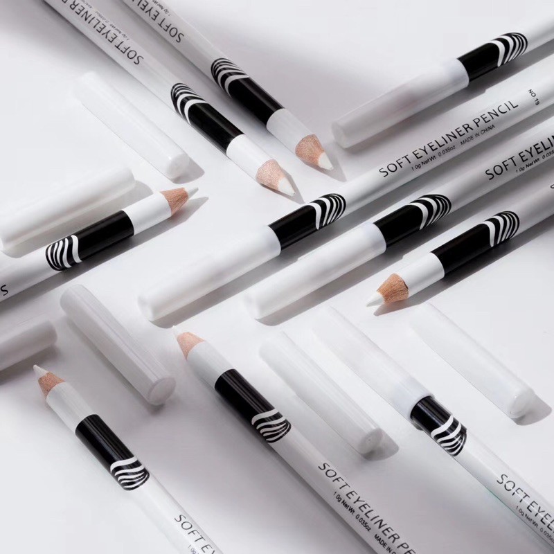 [TERMURAH] JUAL EYELINER PENSIL MATA WARNA PUTIH RETRACTABLE EYELINER WATERPROOF /12 pcs | JUAL WHIT