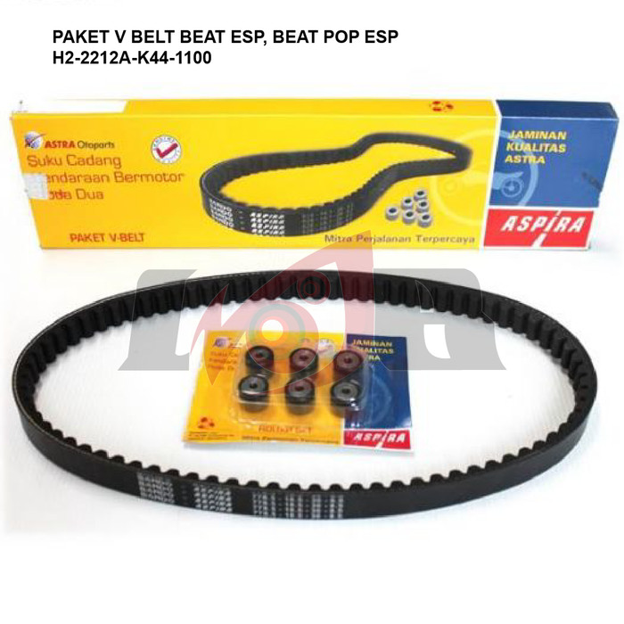 Paket Van Belt Set + Roller untuk Beat ESP, POP ESP Original Aspira