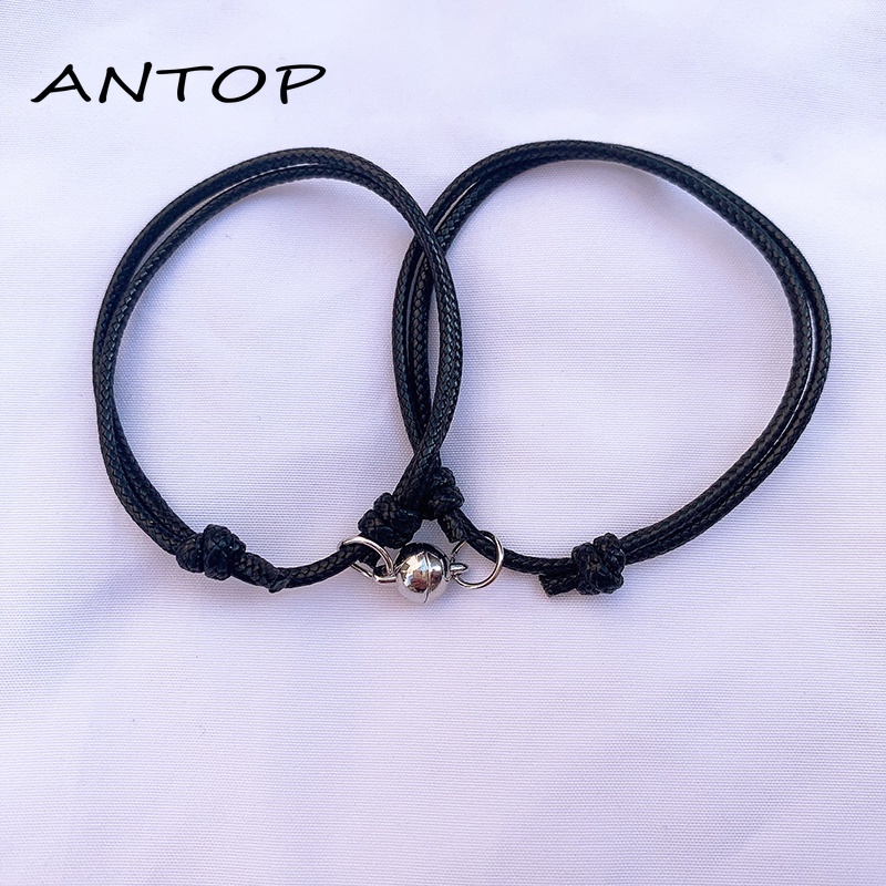 2 Pcs/set Polos Magnetik Pasangan Gelang Retro Magnet Gelang Persahabatan ANTOP