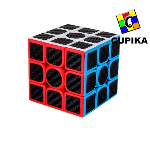 Rubik Moyu Meilong 3x3x3 Sticker Black Carbon Fiber 3x3 unik