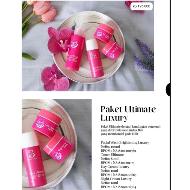 PAKET WHITENING BEAUTY GLOW (BG Skincare)