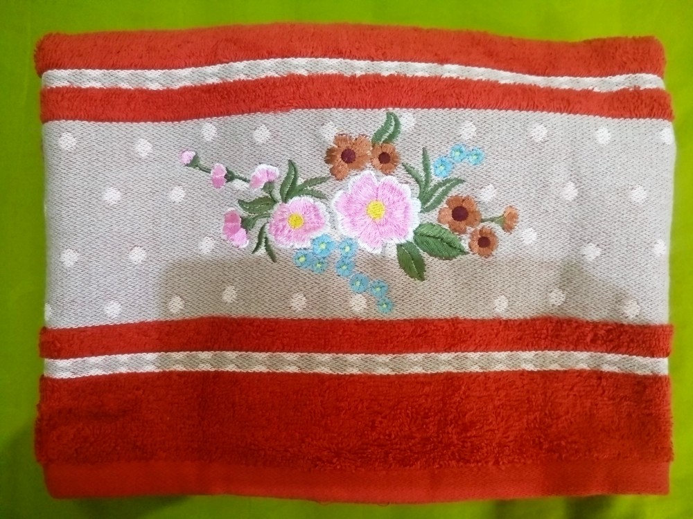 Handuk Terry Palmer Premium Corak Kembang 70x140 Serap