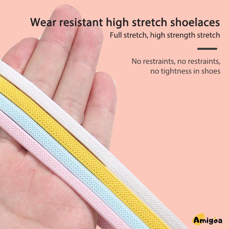 1 Set Tali Sepatu Magnet Simple Shoelace Magnetic Simple Lazy Tali Sepatu Elastis Bulat Karet Praktis - AG2