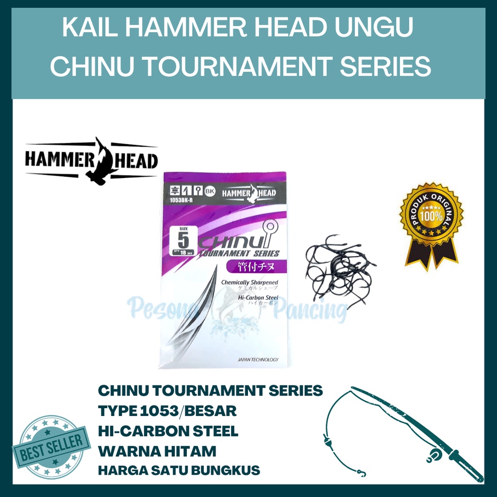 KAIL PANCING PREMIUM HAMMER HEAD CHINU SPESIAL TOURNAMENT UNGU ASLI