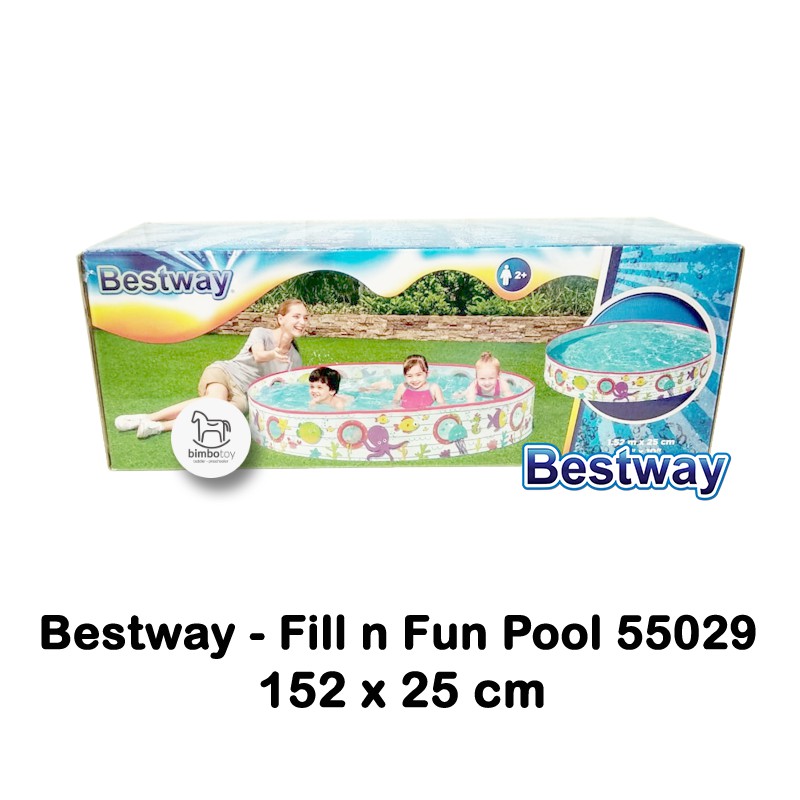 Bimbozone - Kolam renang Berenang anak mandi bola bayi swimming Bestway Fill 'n Fun Pool 55028 55029