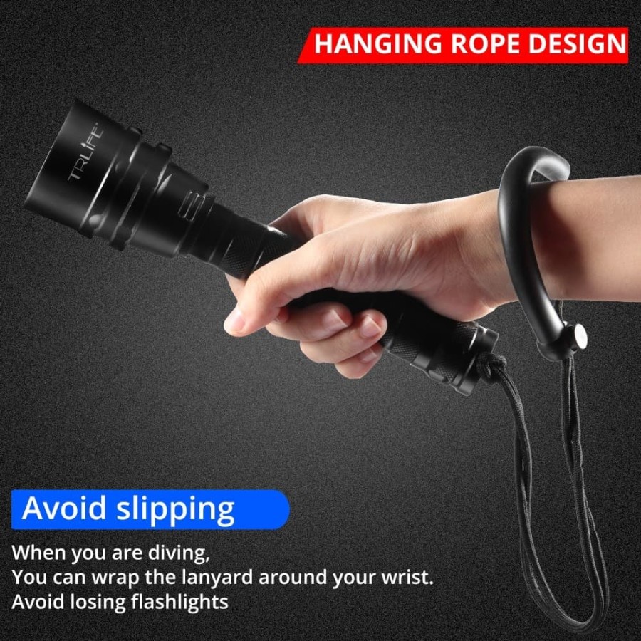 Albinaly Senter LED Scuba Dive Waterproof 200M T6 - TG-S151 - Black