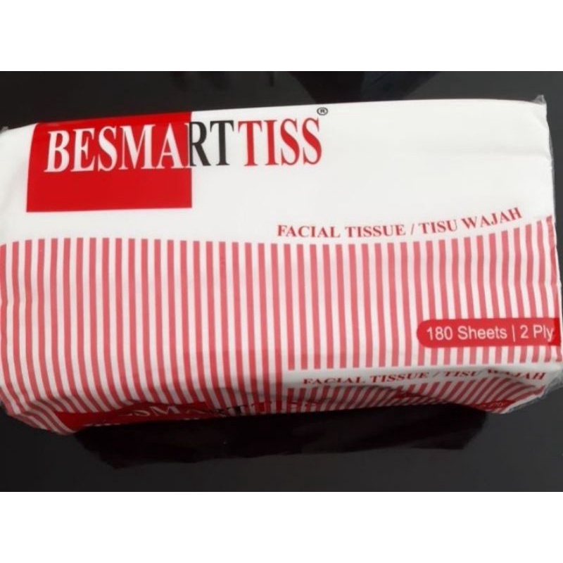 besmarttiss tissue 180sheets / be smart tiss facial tissue