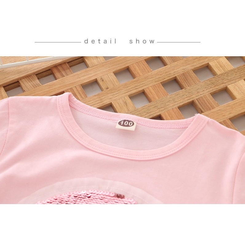 BAJU KAOS ANAK PEREMPUAN &amp; LAKI-LAKI T-SHIRT SUMMER KOREAN STYLE BLINK SD