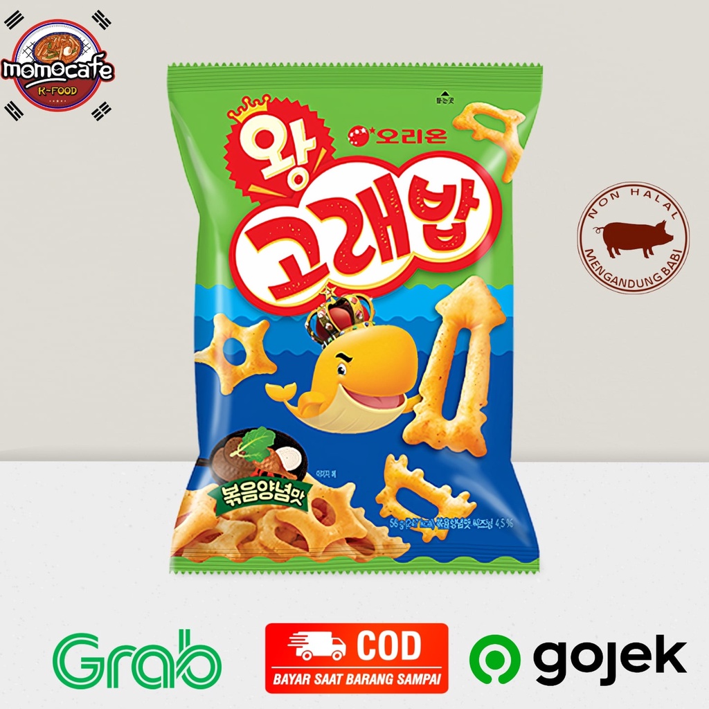 

Orion Seafood Shaped Crispy Snack Goraebab 40G - Camilan Renyah Rasa Seafood