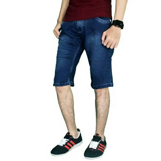 Celana Pendek Jeans Pria / Celana Pria Pendek Jeans / Celana Jeans Pria. biru