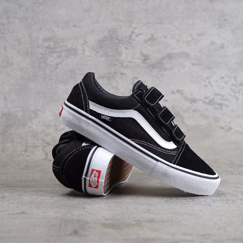 Vans Old Skool Velcro Pro Black White