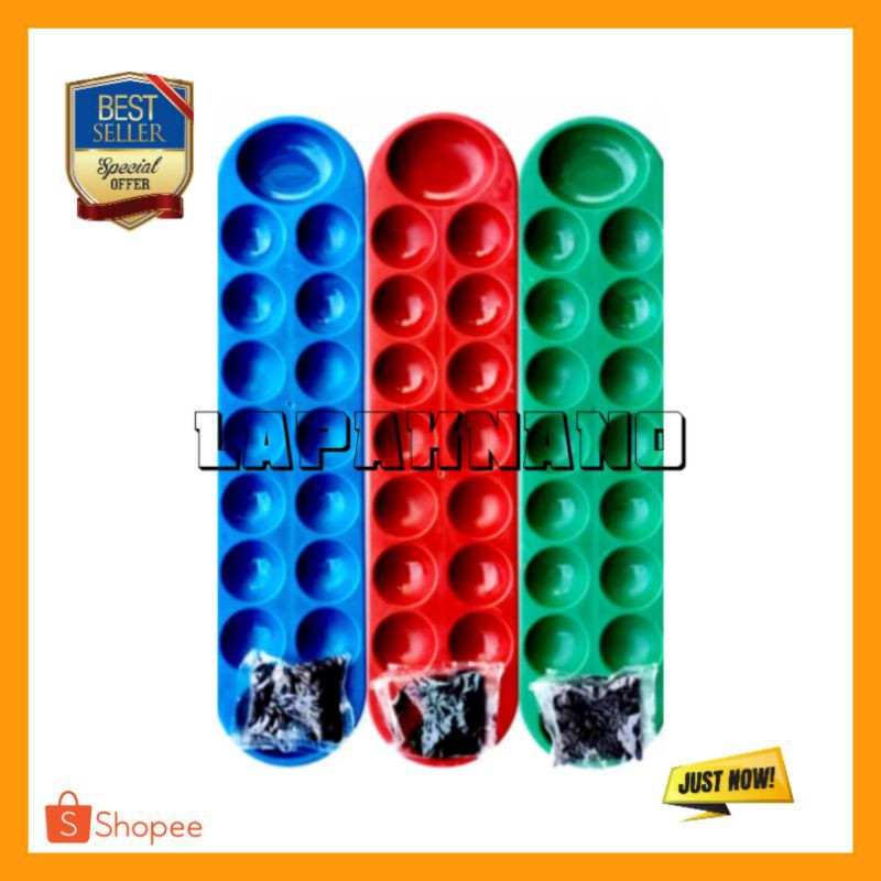 Congklak Besar Plus Biji Plastik Hitam