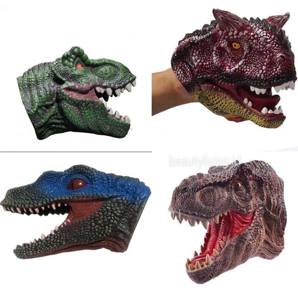 Jual Dinosaur Hand Puppets Soft Rubber 